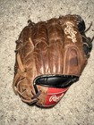 Rawlings Youth Baseball Glove D112pt Genuine Leather 11 1 4  Black   Brown Rht