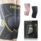 Caspe 2 Pack Knee Sleeve Brace Support For Sport Joint Pain Arthritis Relief