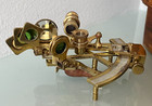 Stanley London Nautical Brass Marine 5  Sextant With Wooden Box Marine Maritime
