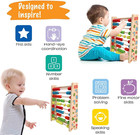 Sealive Classic Wooden Abacus For Kids Math  Educational Counting Toy With 100 