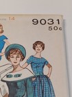 Butterick 9031 Dress Cape Collar Sewing Pattern Ladies 14 Vtg Uc Slim Full Skirt