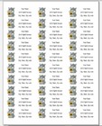 150 Hippopotamus Hippo Sunflower Mailing Return Address Labels Personalized