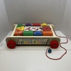 Vintage Fisher Price Toys Creative Blocks Wagon Plastic Blocks