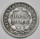 1848 Seated Liberty Half Dime   Vf   209307