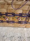 Absolutely Beautiful Handwoven Basket With Painted Flower Decoration Signed 22 