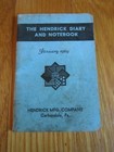 1969 Calendar Diary Carbondale Pa Hendrick Mfg Tiny Notebook Daily Quotation Vtg