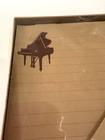 Vintage Grand Piano Musical Note Stationary Set Lined Paper Nos Sealed Package