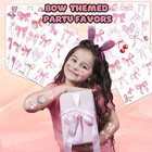 96 Pcs Pink Bow Pre-cut Temporary Tattoos Themed Birthday Party Small  Normal 