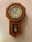 Functioning Vintage D   A Schoolhouse Regulator Clock   selling For Parts Only 