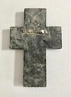 Vintage Stone Cross Heavy Square Edge Wall Cross 9   