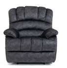 Large Oversized Manual Recliner Chair Reclining Sofa Fabric For Living Room Gray