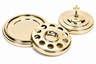 The Miracle Meal Compact Communion Tray Set     Gold Stainless Steel 10-cup   Tray