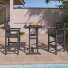 Lausaint Home 3 Pieces Outdoor Patio Furmiture Set  Hdpe Height Table