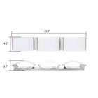 23   Brushed Nickel Led Vanity Light 3-light Bathroom Wall Sconce With Pc Lens