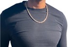 14k Gold Plated Rope Chain Necklace 24    6mm