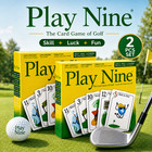 2pcs Play Nine The Golf Card Game Family Party Game Ages 8  Adults 2-6 Players