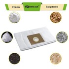 9 Pack Fleece Filter Bags For Fein Turbo 1 Vacuums  Part  31345061010 White