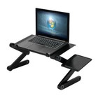 Adjustable Laptop Notebook Fold Desk Table Stand Bed Tray With Cooling Fan New