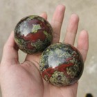 1pc Natural Dragon Blood Stone Quartz Sphere Crystal Ball Reiki Healing 40mm 