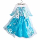 Kids Girls Dress Frozen Elsa Anna Party Costume Princess    Free Crown 2-10y