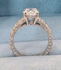 2 80 Ct Oval Lab Created Diamond Engagement Wedding Ring 14k White Gold Plated