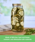 64 Oz Mason Jars  Wide Mouth Half Gallon Canning Jars With Lids And Rings  6-pac