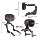 Multi-purpose Backrest Sissy Bar For 2017-2025 Honda Rebel 300 Cmx 300 Rebel 500