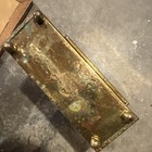 Vintage Brass Magazine Rack Freestanding Gold Antique Brass Finish With Handle