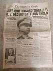 3 Ww2 Newspapers German And Jap Surrenender   Doenitz Succeeds Fallen Hitler