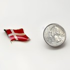 Vintage Flag Of Denmark Lapel Hat Pin The Dannebrog