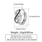 925 Sterling Silver Crystal Hoop Earrings  Huggie Style With Cubic Zirconia 538