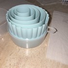Crestware Light Blue Plastic Round Fluted Ring Jello Mold W  Lid  8cm