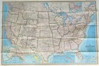 Vintage 1968 National Geographic United States Map Usa Wall Supplement 50 States