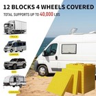 Rv Camper Leveling Blocks 12-pack  Heavy-duty Interlocking Anti-slip Yellow