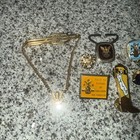 Foe Fraternal Order Of Eagles Lot Of Mixed Antique Pins  Medallion  Tie Bar Frat