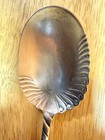 Antique 1847 Rogers Bros Silver Plate Serving Spoon Scalloped Swirl Design 8 5 