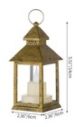 Decorative Mini Lanterns 10 Pc Gold Batteries Included 