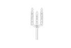 50pc 9  Plastic Floral Pick Card Holders Clear Fork Head Wedding Party Decor