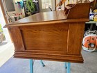 Antique American Clark   s O n t  Oak Spool Cabinet  mercantile Desk  C  1892     