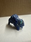 As-is Zuni Lapis Lazuli Hand Carved Buffalo Bison Fetish Turquoise Damaged Leg