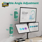 Triple Monitor Stand  Desk Mount For Three Screens Up To 32 Inch  Monitor Arm