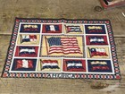 Large 16x10  Antique Tobacco Felt Flannel Countries Flags Central South America