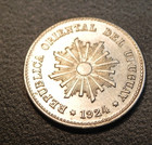 Uruguay 1924 Centesimo Lightly Toned Choice Bu  W60