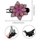 Likeggoad 4 Pcs Luxury Fancy Gems Flower Hair Clipscolorful Crystals Rhinesto   