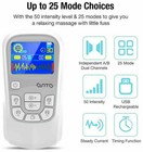 Tens Unit Machine Muscle Stimulator Rechargeable Electro Pulse Massager 25 Modes