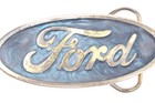 Vintage 1980 Ford Oval Logo Belt Buckle Blue Enamel Serial  285 Usa