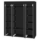Portable 69 Inch Fabric Wardrobe Storage Rack  Non-woven Durable Storage Cabinet