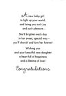 Congratulations On Your Baby Girl - 01672