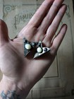 Vintage Sterling Silver Collar Tips Mother Of Pearl Navajo Style Southwestern