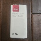 Verizon Lg G3 Vs985 Get To Know Your Phone User Guide Manual 2014 Sealed